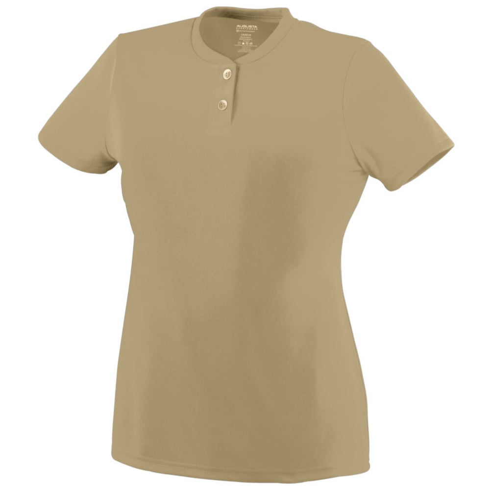 Augusta 1212 Women's Wicking Two-Button Softball Jersey Augusta