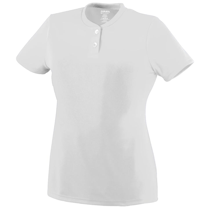 Augusta 1212 Women's Wicking Two-Button Softball Jersey Augusta