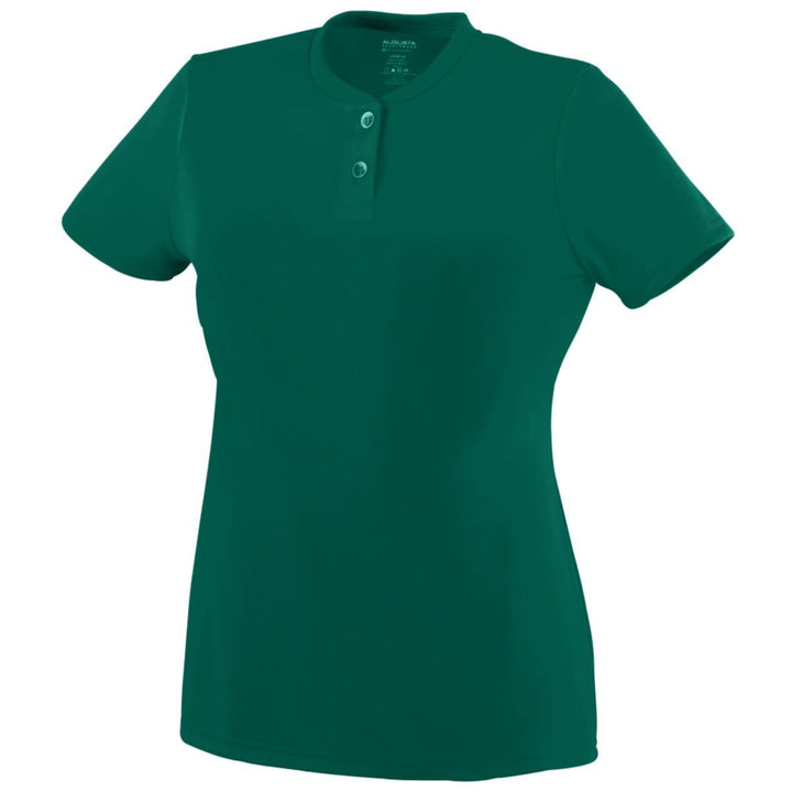 Augusta 1212 Women's Wicking Two-Button Softball Jersey Augusta