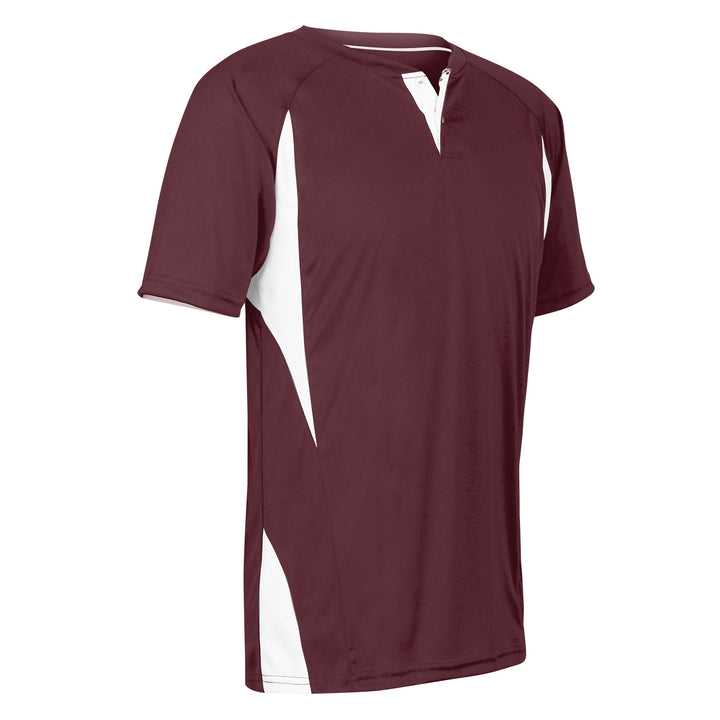 Champro Men's Wild Card Short Sleeve 2 Button Baseball Jersey Champro