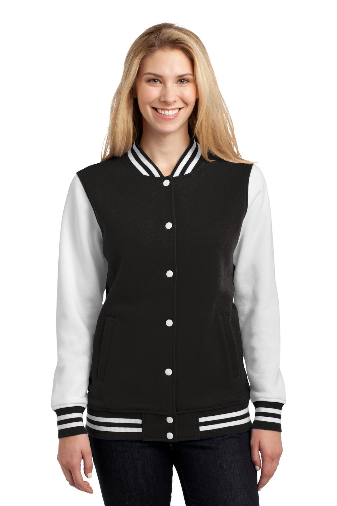 Sport-Tek Women's Fleece Letterman Jacket