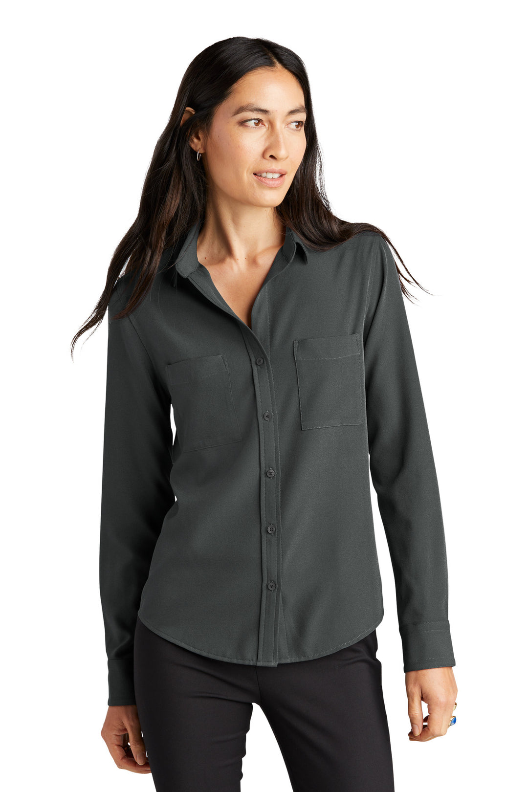 MERCER+METTLE Women's Stretch Crepe Long Sleeve Camp MM2013 Mercer+Mettle