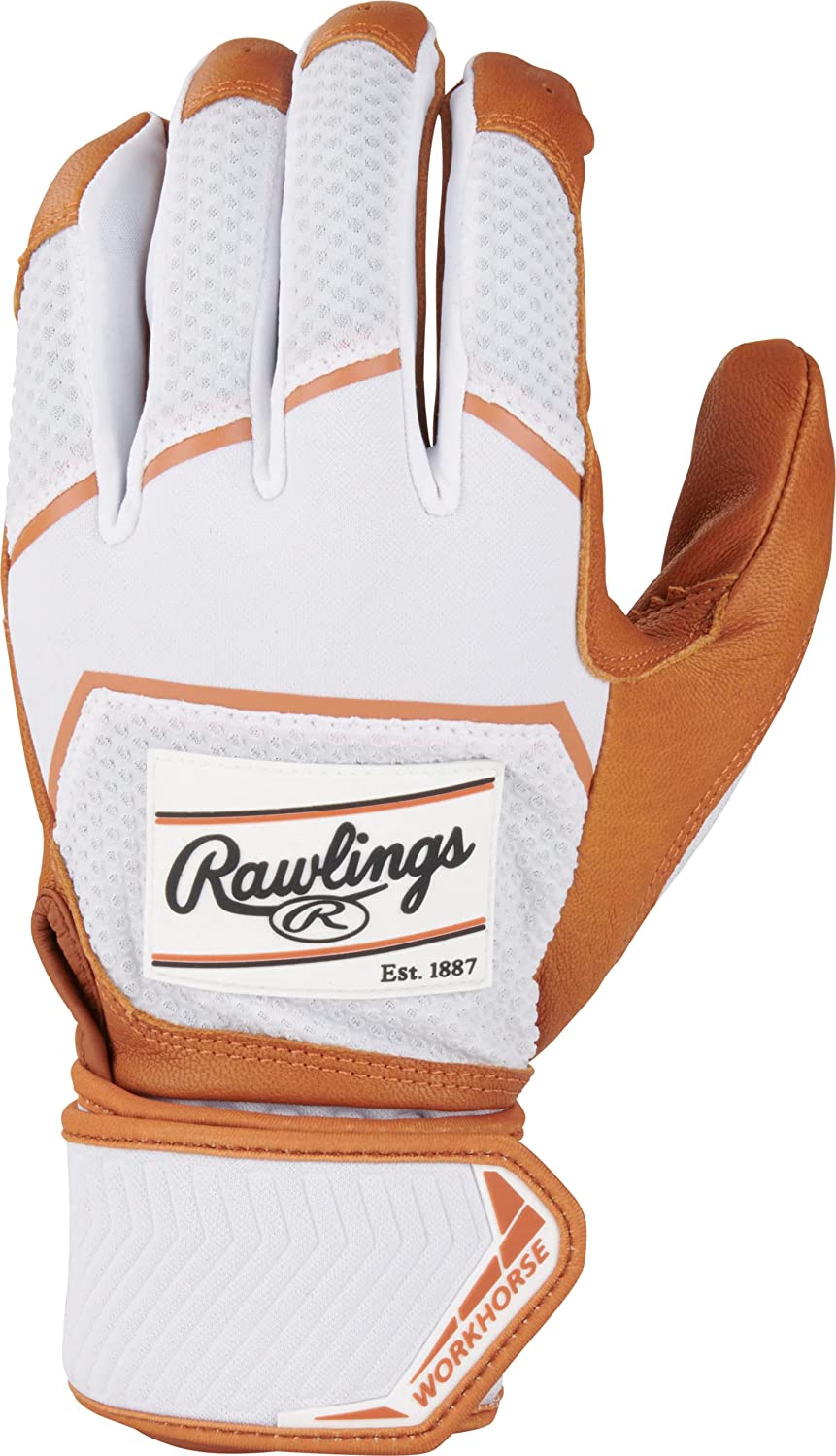 2022 Rawlings Workhorse Compression Strap Men's Batting Gloves Rawlings