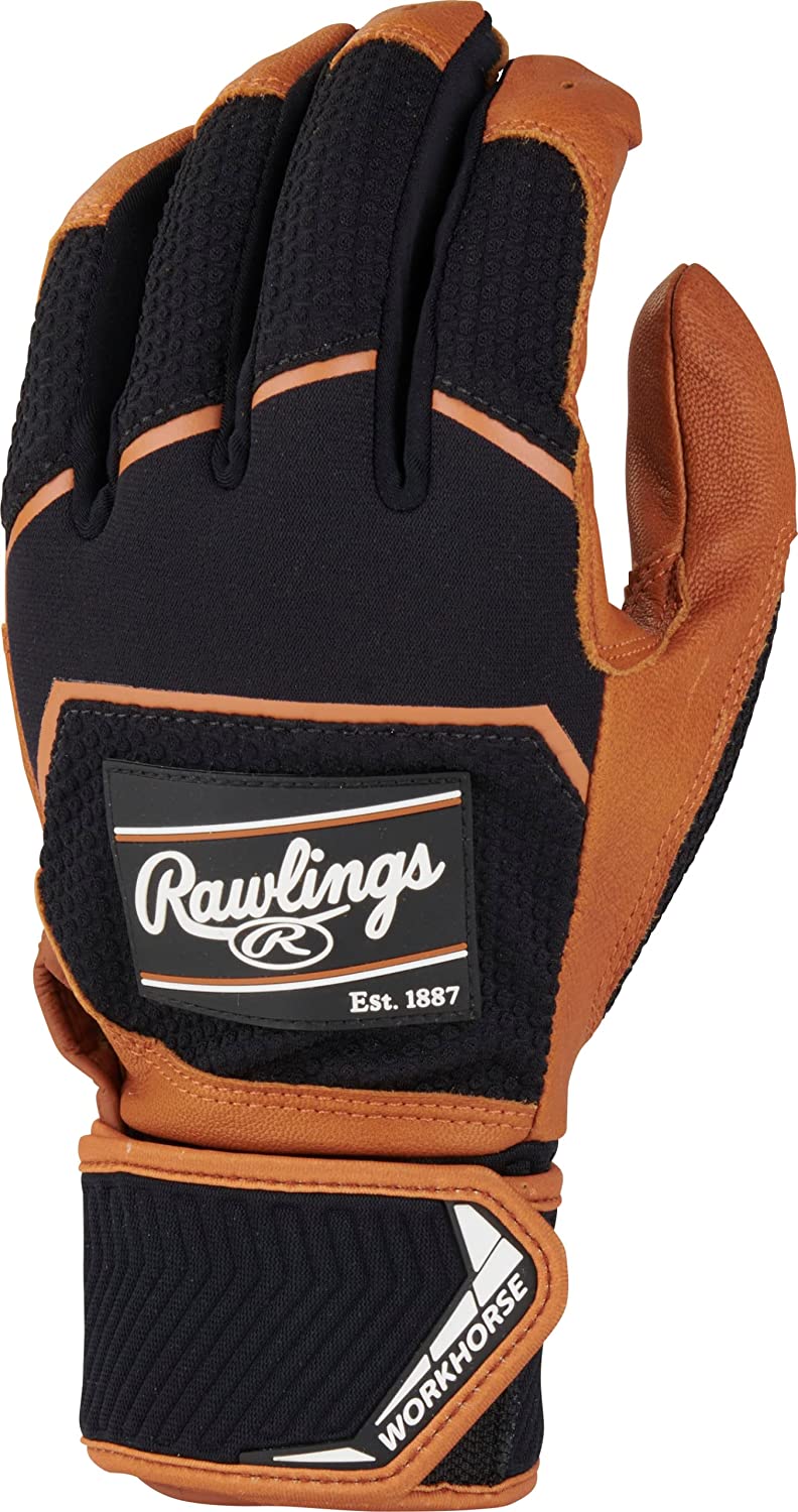 2022 Rawlings Workhorse Compression Strap Men's Batting Gloves Rawlings