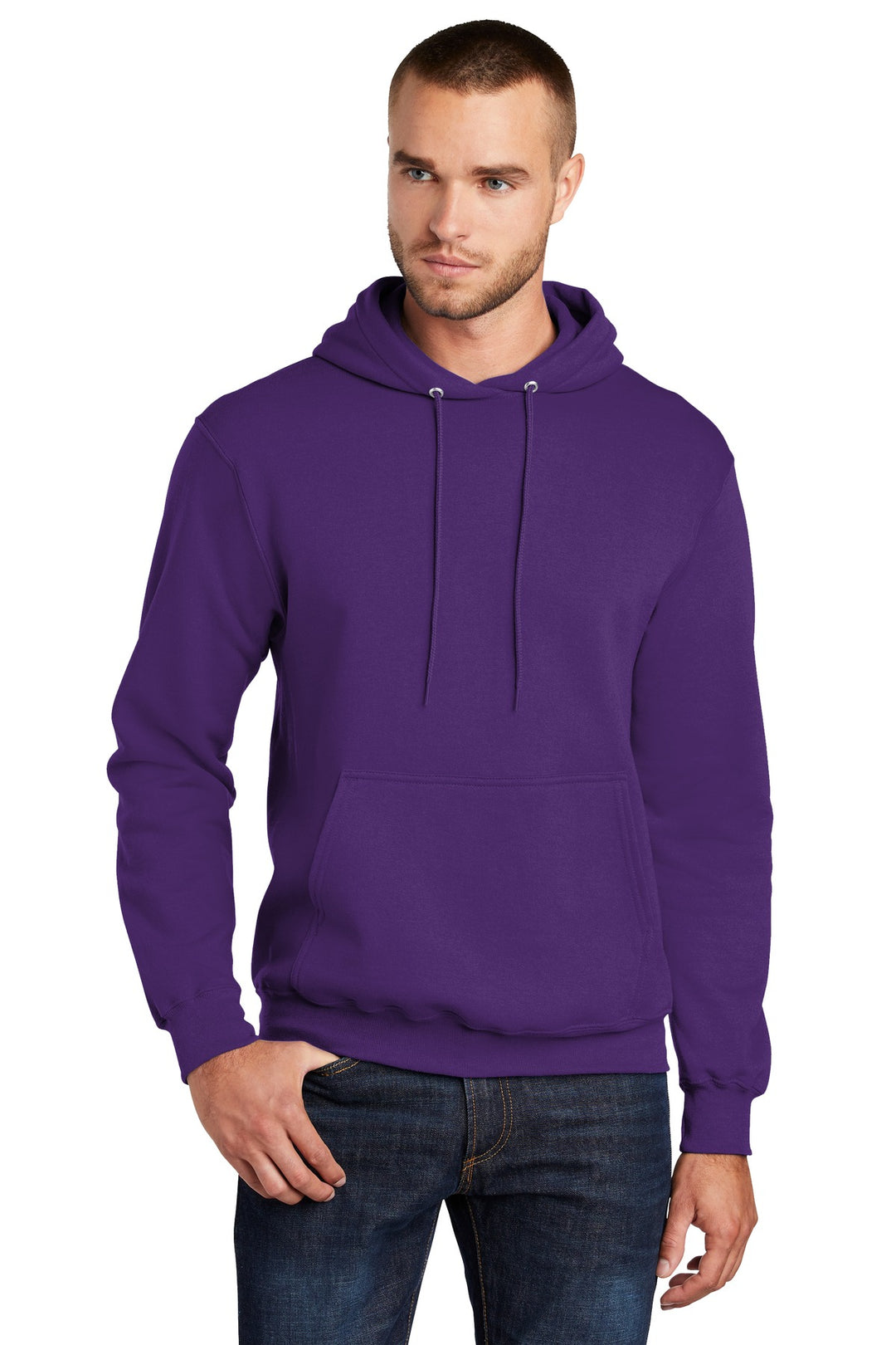 Port & Company Men's Core Fleece Pullover Hooded Sweatshirt. PC78H 1 of 4 Port & Company