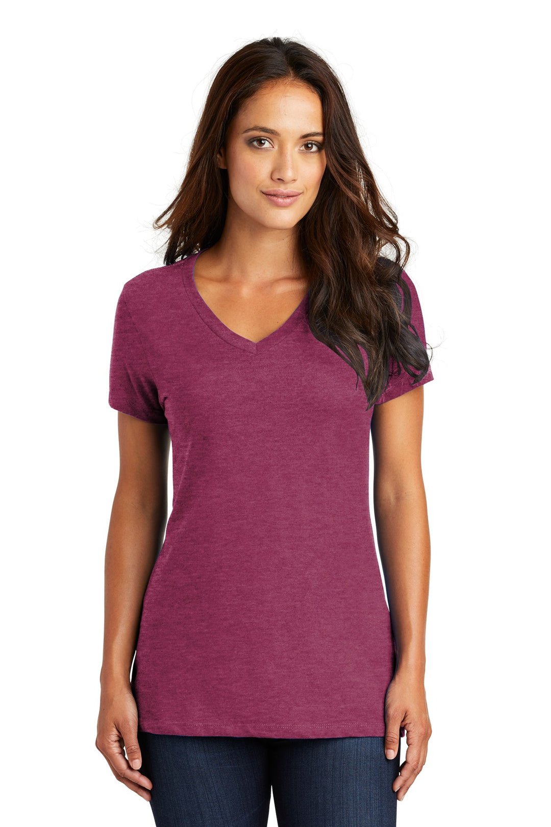 District - Women's Perfect Weight V-Neck Tee. DM1170L District