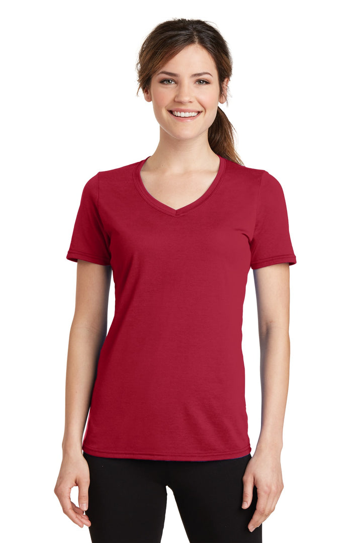 Port & Company Ladies Performance Blend V-Neck Tee. LPC381V Port & Company