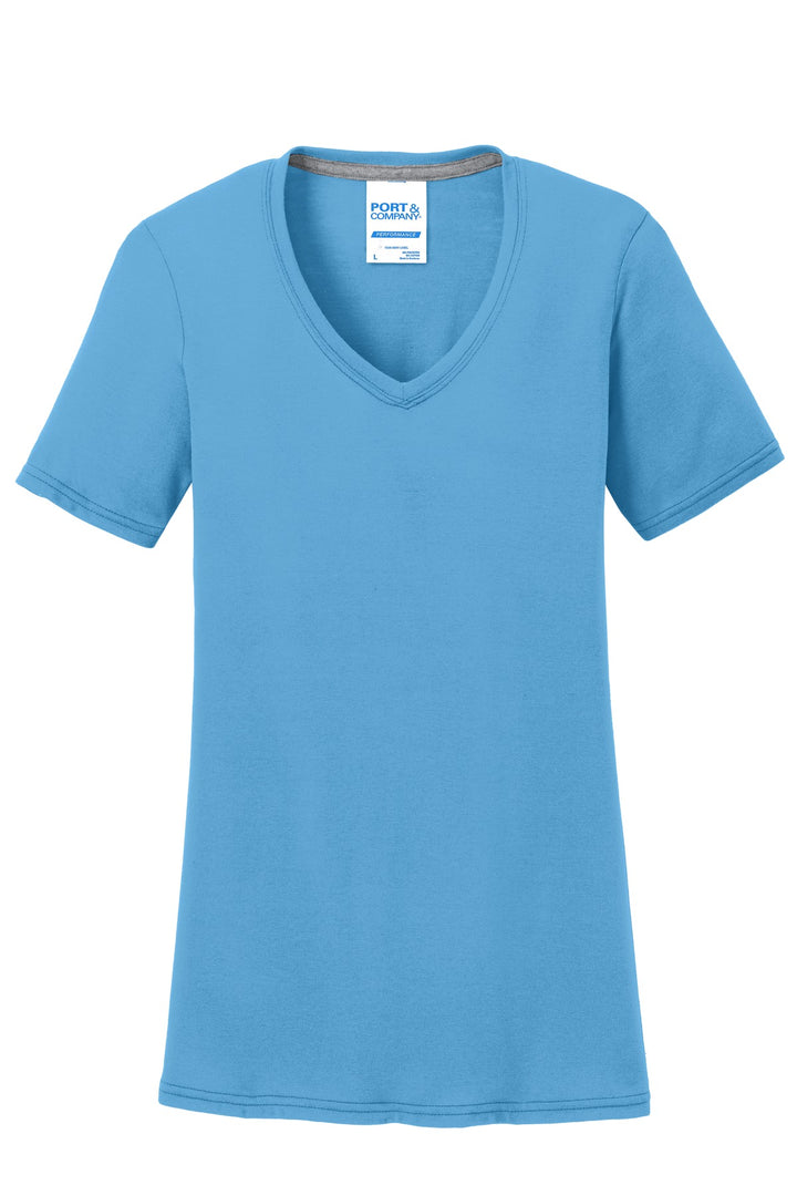 Port & Company Ladies Performance Blend V-Neck Tee. LPC381V Port & Company