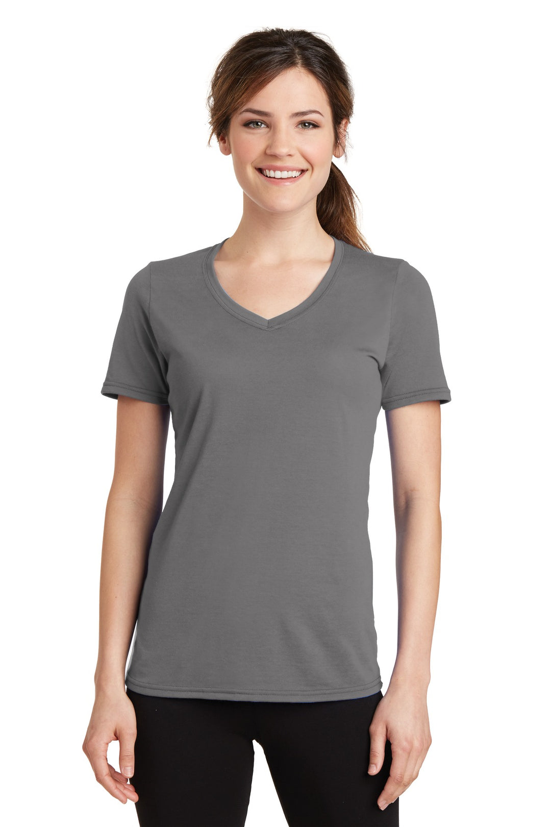 Port & Company Ladies Performance Blend V-Neck Tee. LPC381V Port & Company