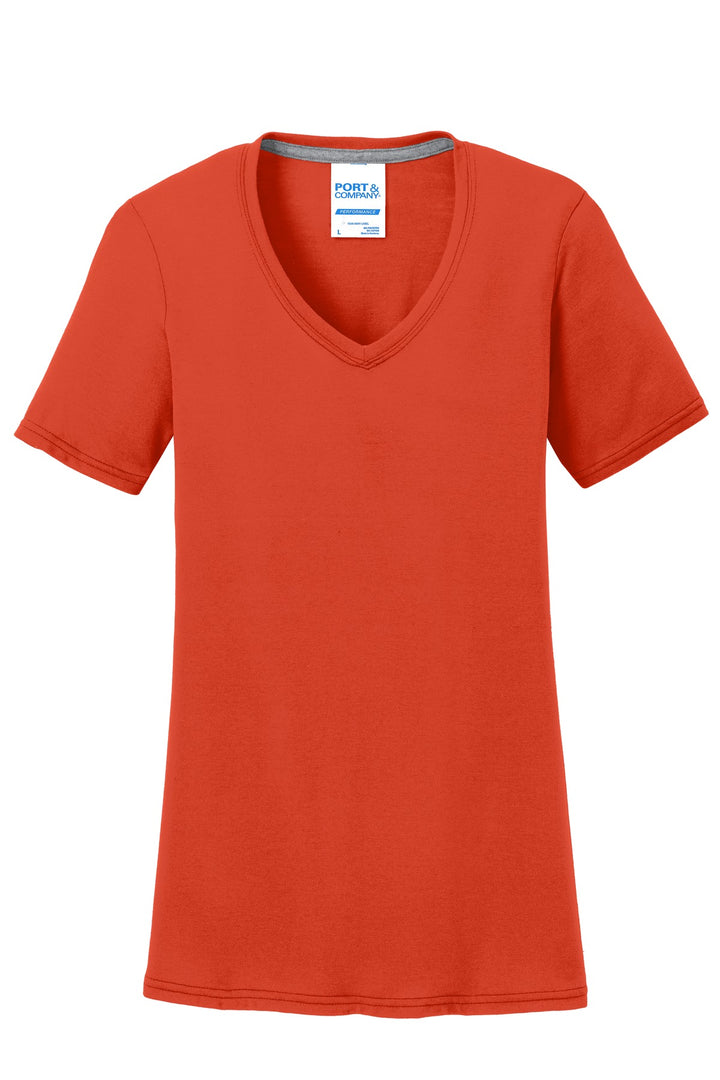 Port & Company Ladies Performance Blend V-Neck Tee. LPC381V Port & Company