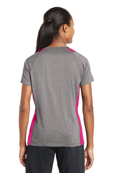 Sport-Tek Women's Heather Colorblock Contender V-Neck Tee LST361