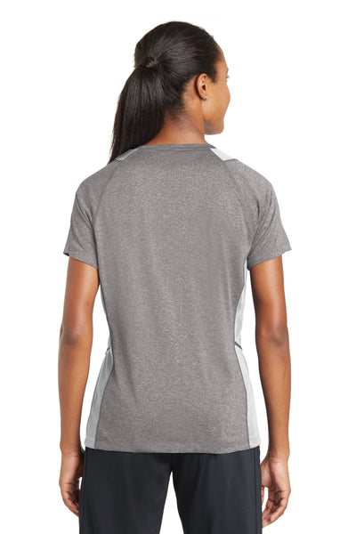 Sport-Tek Women's Heather Colorblock Contender V-Neck Tee LST361