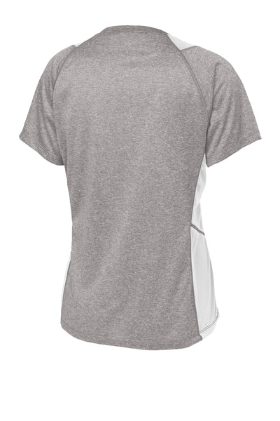 Sport-Tek Women's Heather Colorblock Contender V-Neck Tee LST361