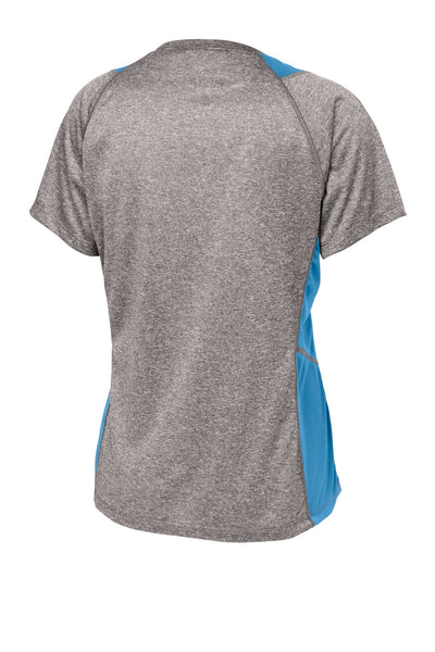 Sport-Tek Women's Heather Colorblock Contender V-Neck Tee LST361