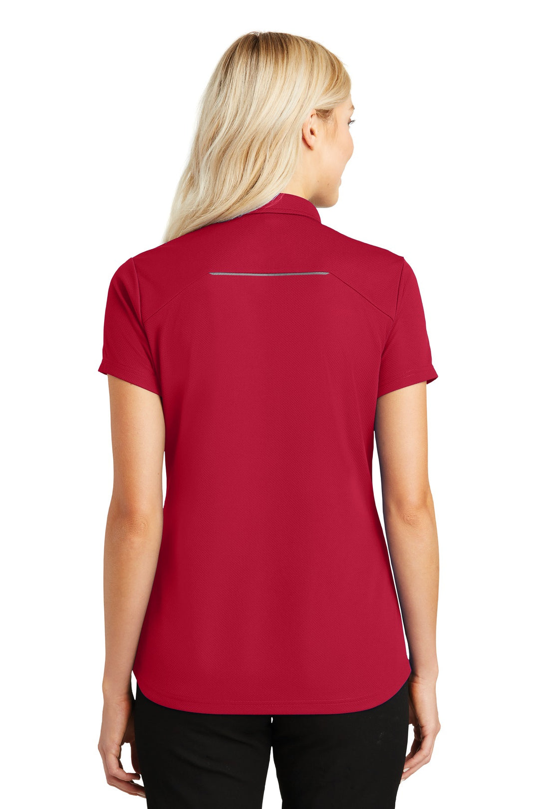 Port Authority Ladies Pinpoint Mesh Zip Polo. L580