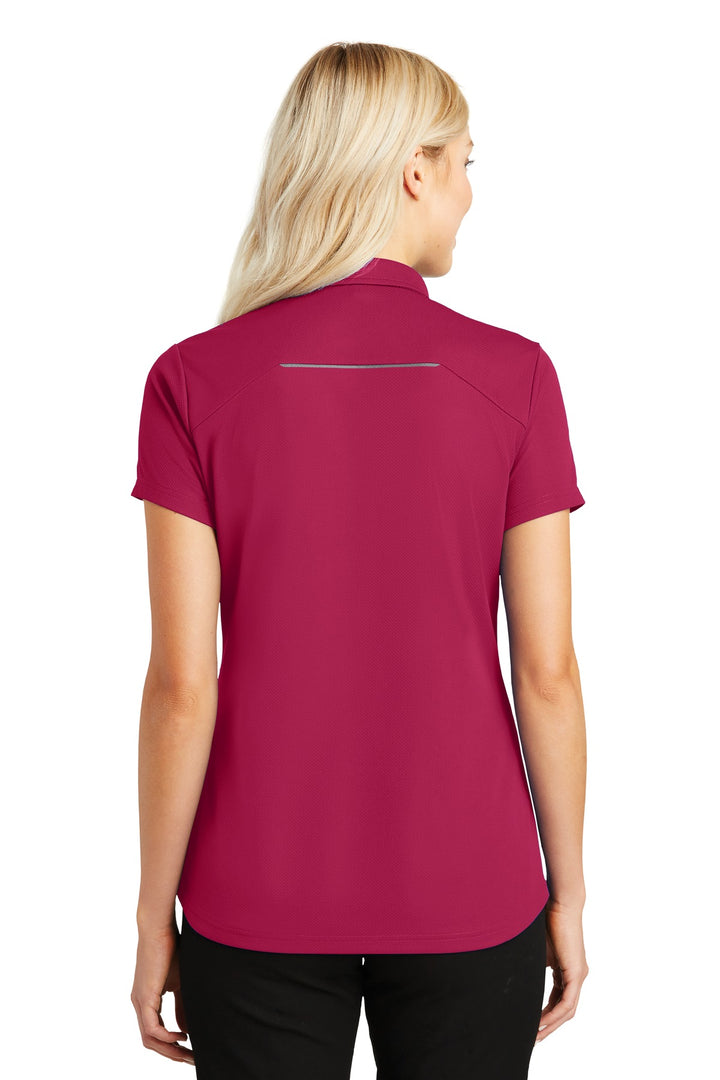 Port Authority Ladies Pinpoint Mesh Zip Polo. L580