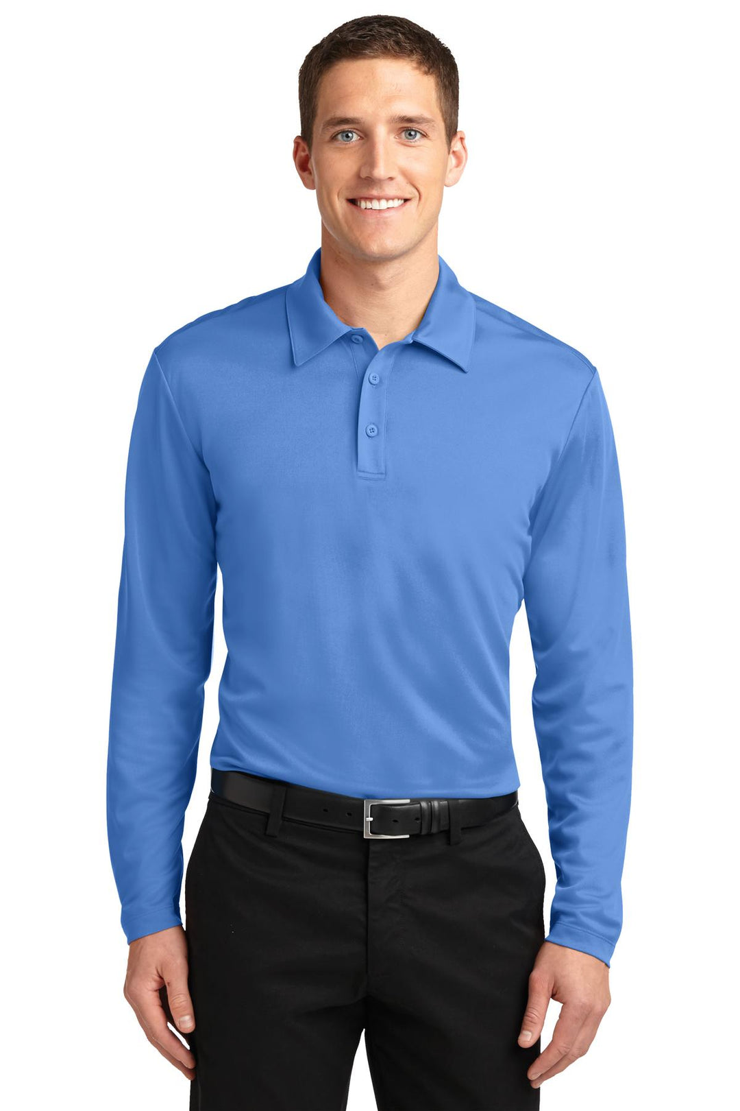 Port Authority Men's Silk Touch Performance Long Sleeve Polo. K540LS