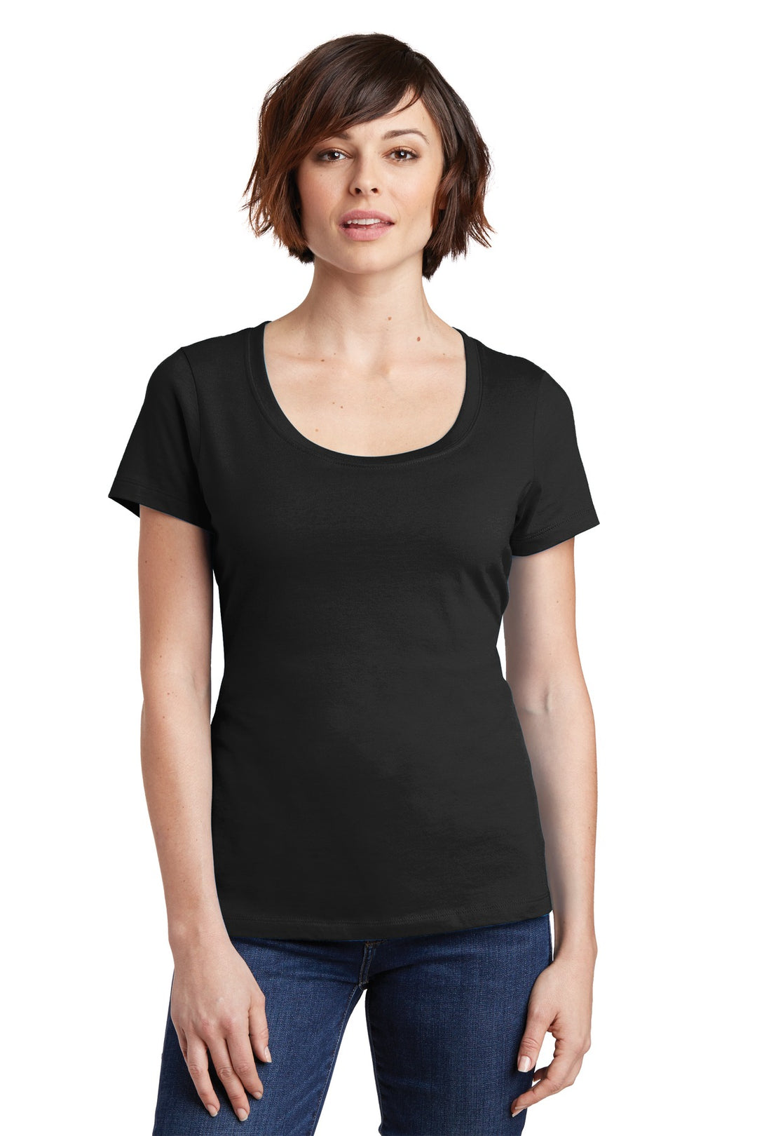 District Women's Perfect Weight Scoop Tee. DM106L District