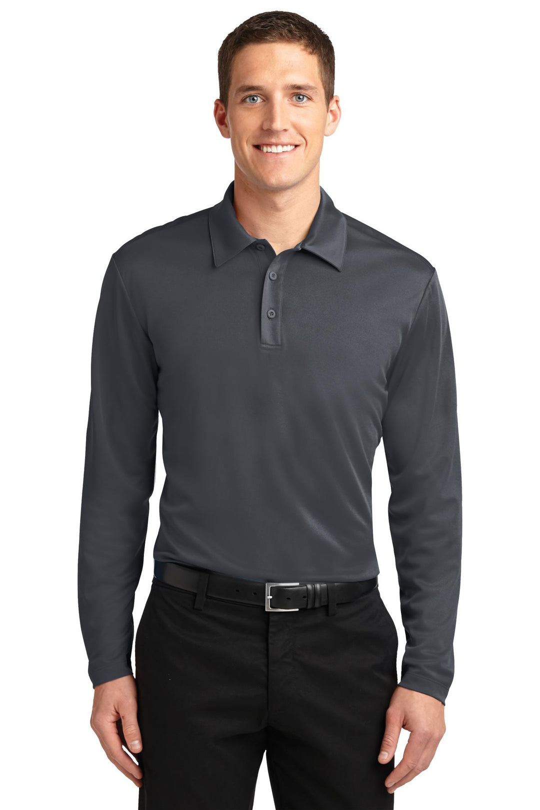 Port Authority Men's Silk Touch Performance Long Sleeve Polo. K540LS