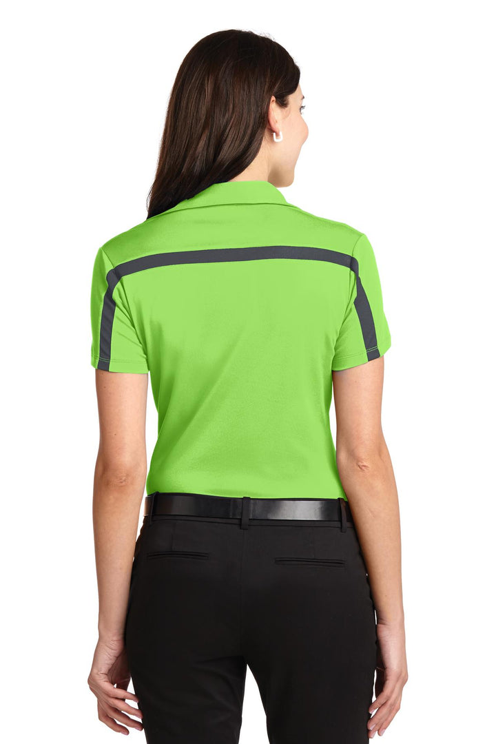 Port Authority Ladies Silk Touch Performance Colorblock Stripe Polo. L547