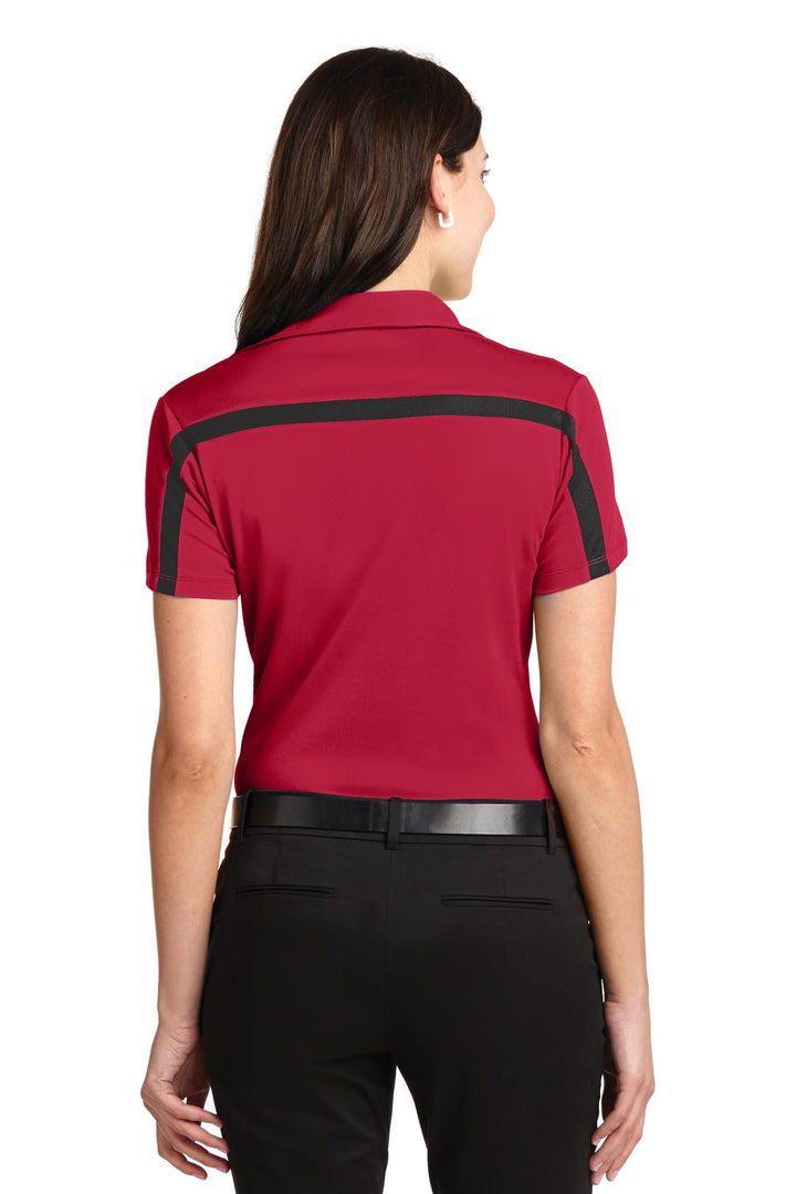 Port Authority Ladies Silk Touch Performance Colorblock Stripe Polo. L547