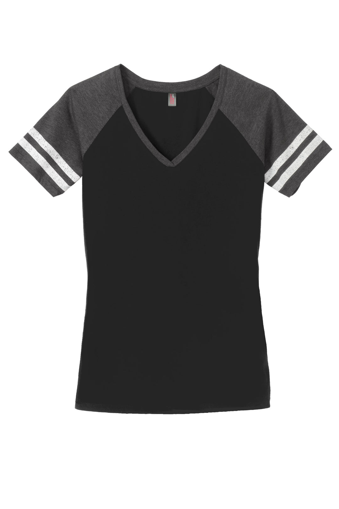 District Women's Game V-Neck Tee. DM476 District