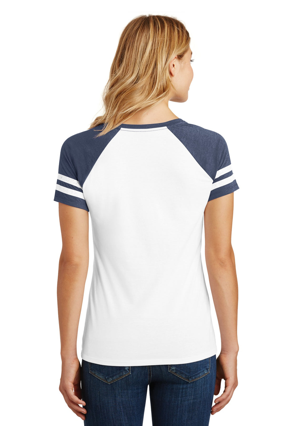 District Women's Game V-Neck Tee. DM476 District