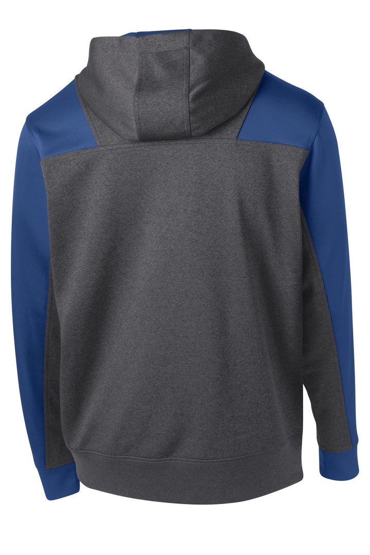 Sport-Tek Men's Tech Fleece Colorblock 1/4-Zip Hooded Sweatshirt