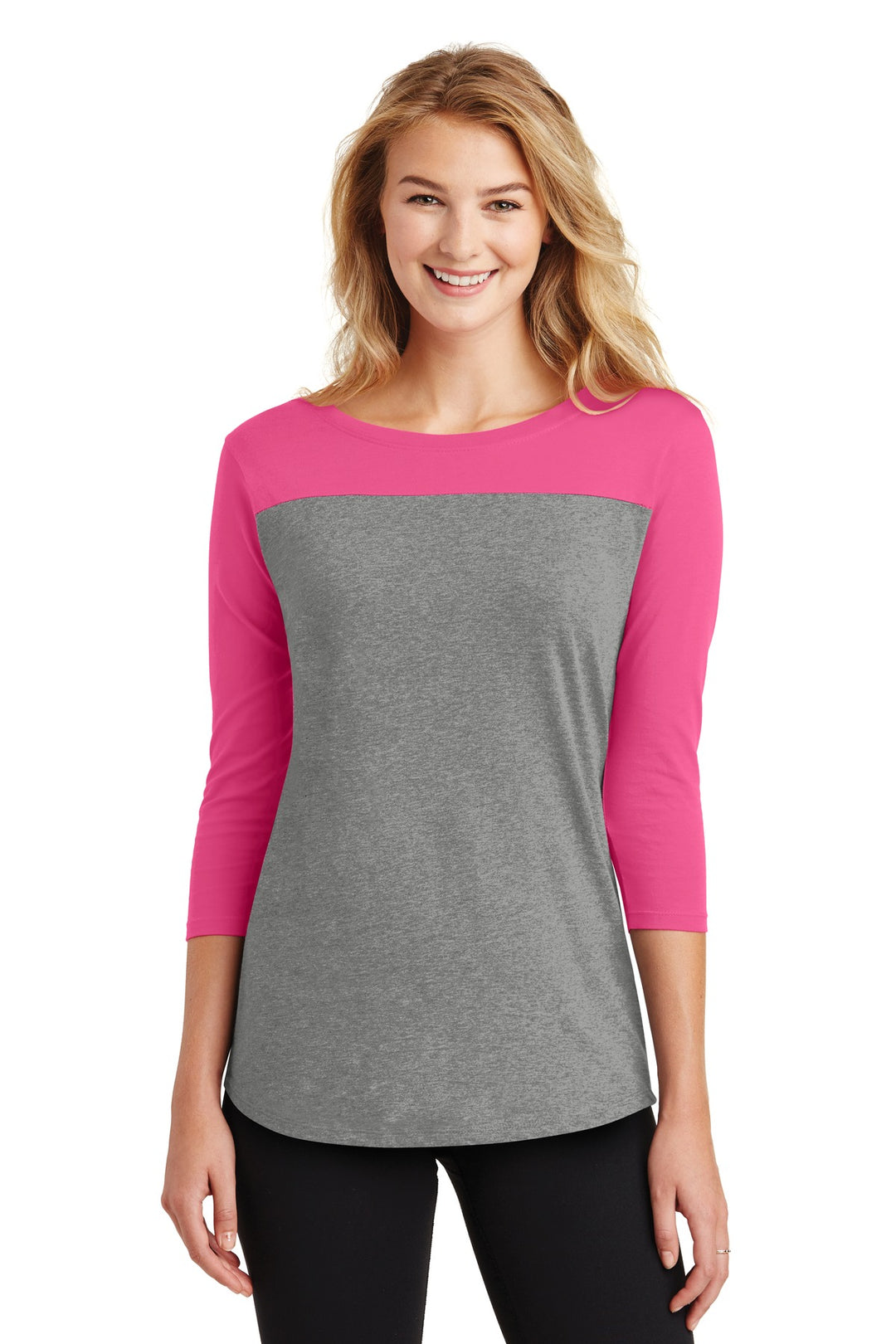 District Women's Rally 3/4-Sleeve Tee. DT2700 District