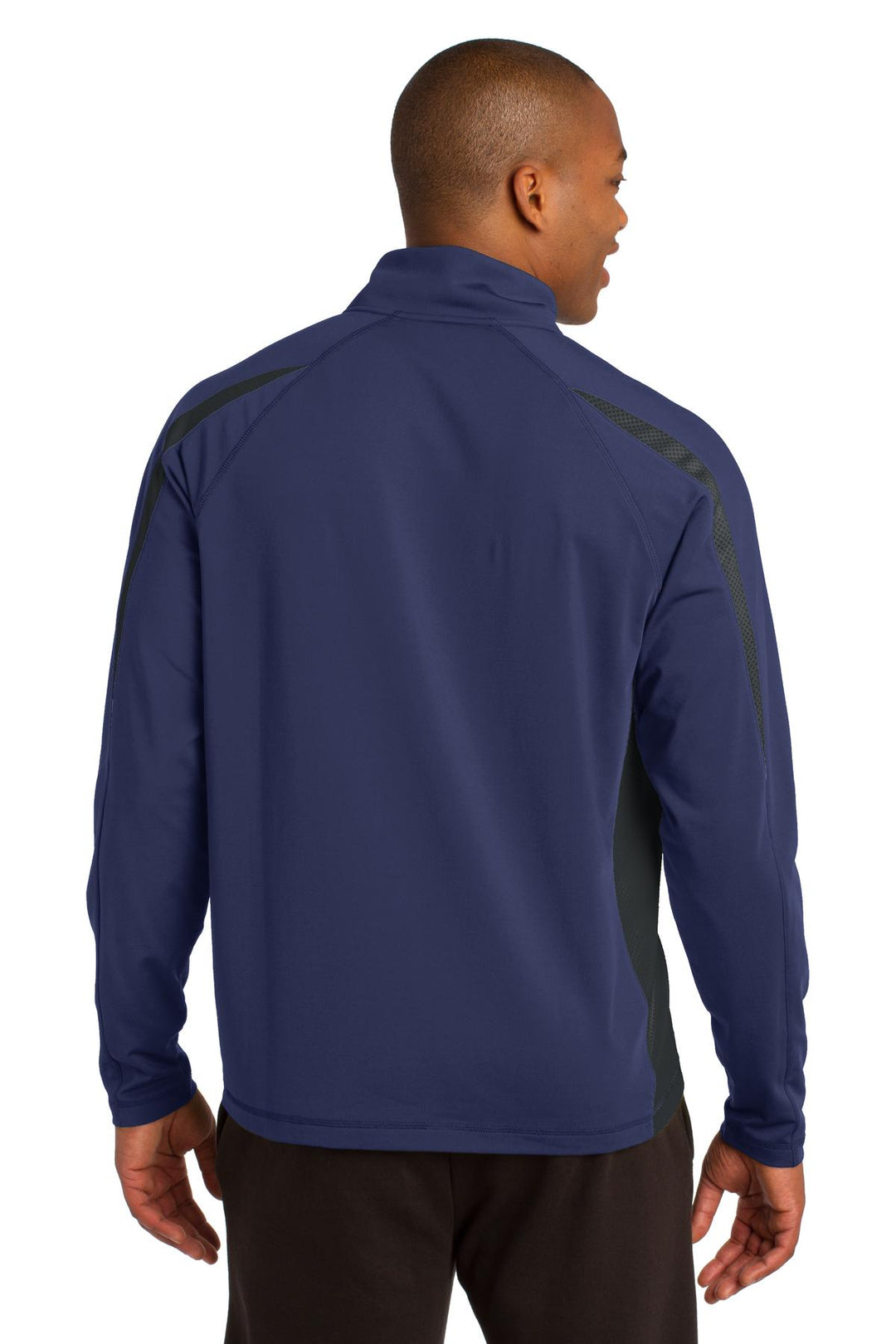 Sport-Tek Men's Sport-Wick Stretch 1/2-Zip Colorblock Pullover