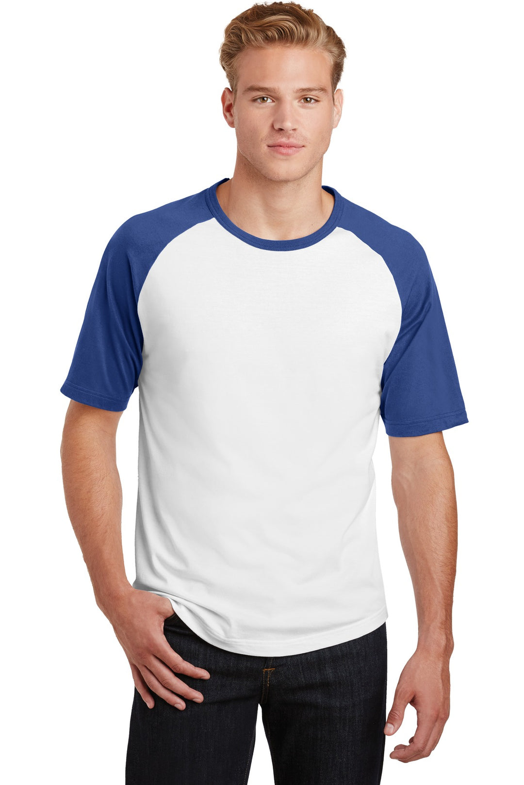 Sport-Tek Men's Short Sleeve Colorblock Raglan Jersey