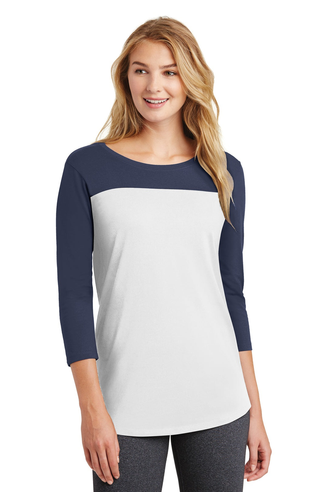 District Women's Rally 3/4-Sleeve Tee. DT2700 District