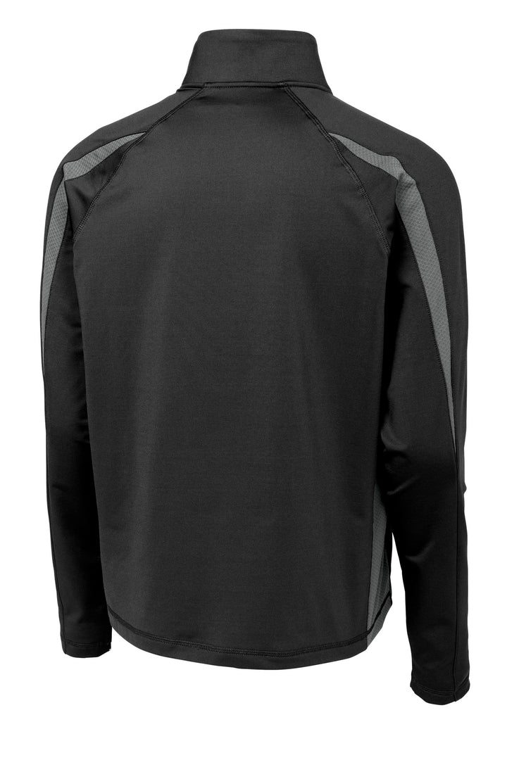 Sport-Tek Men's Sport-Wick Stretch 1/2-Zip Colorblock Pullover