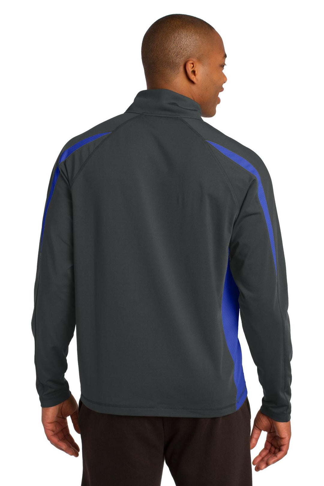 Sport-Tek Men's Sport-Wick Stretch 1/2-Zip Colorblock Pullover