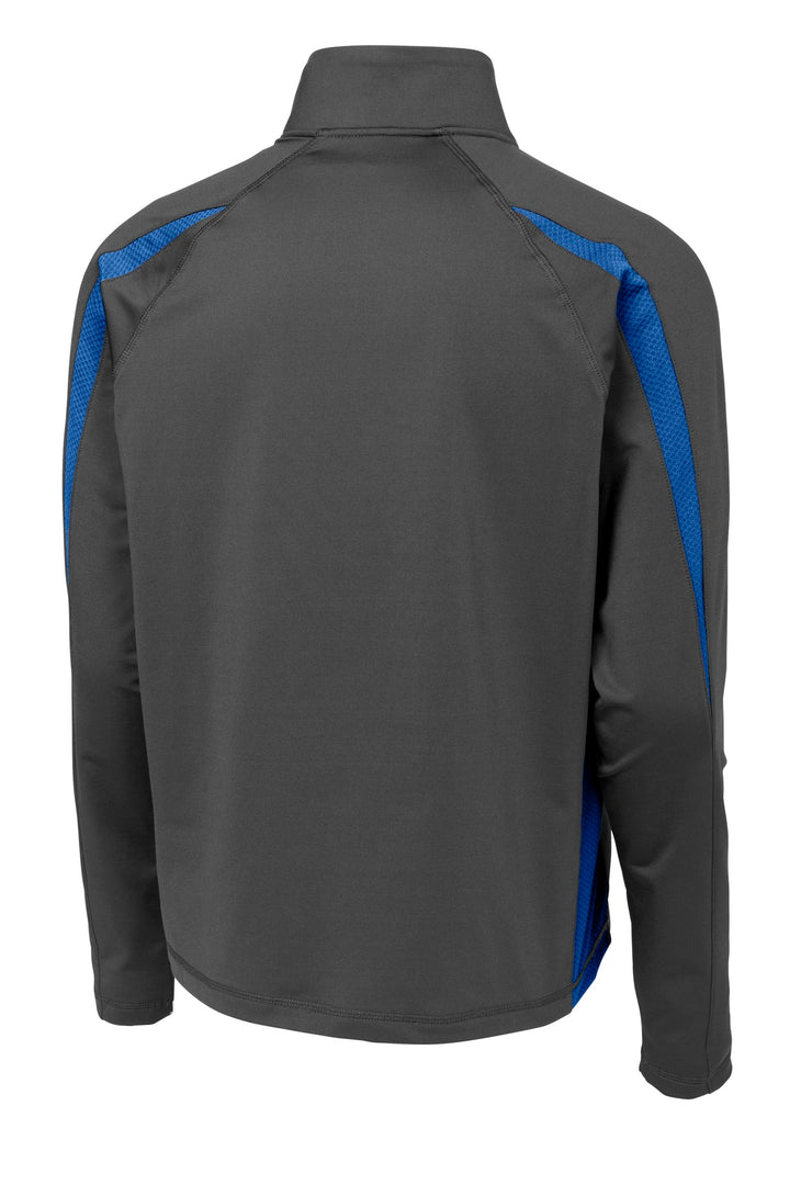 Sport-Tek Men's Sport-Wick Stretch 1/2-Zip Colorblock Pullover