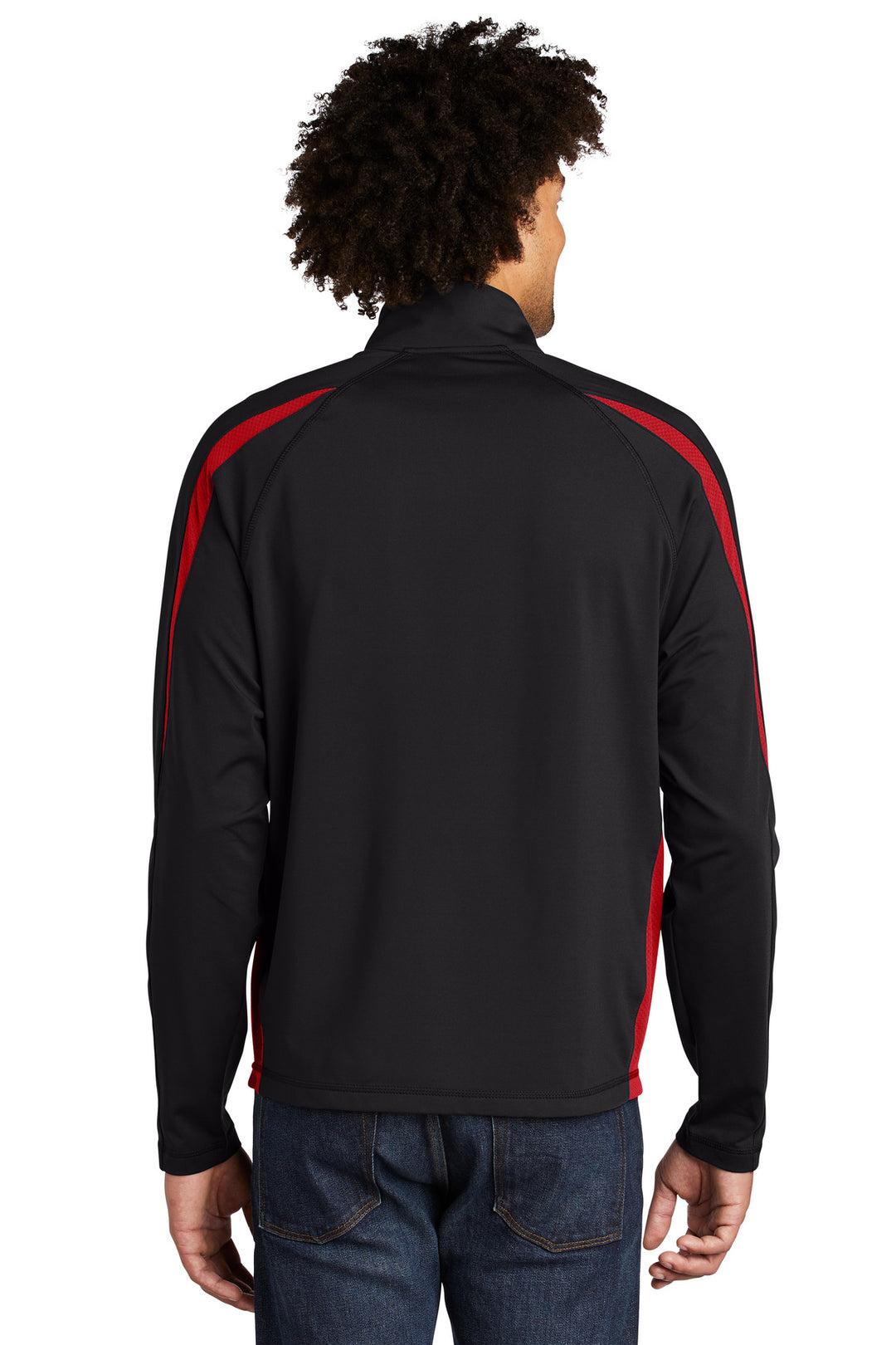 Sport-Tek Men's Sport-Wick Stretch 1/2-Zip Colorblock Pullover