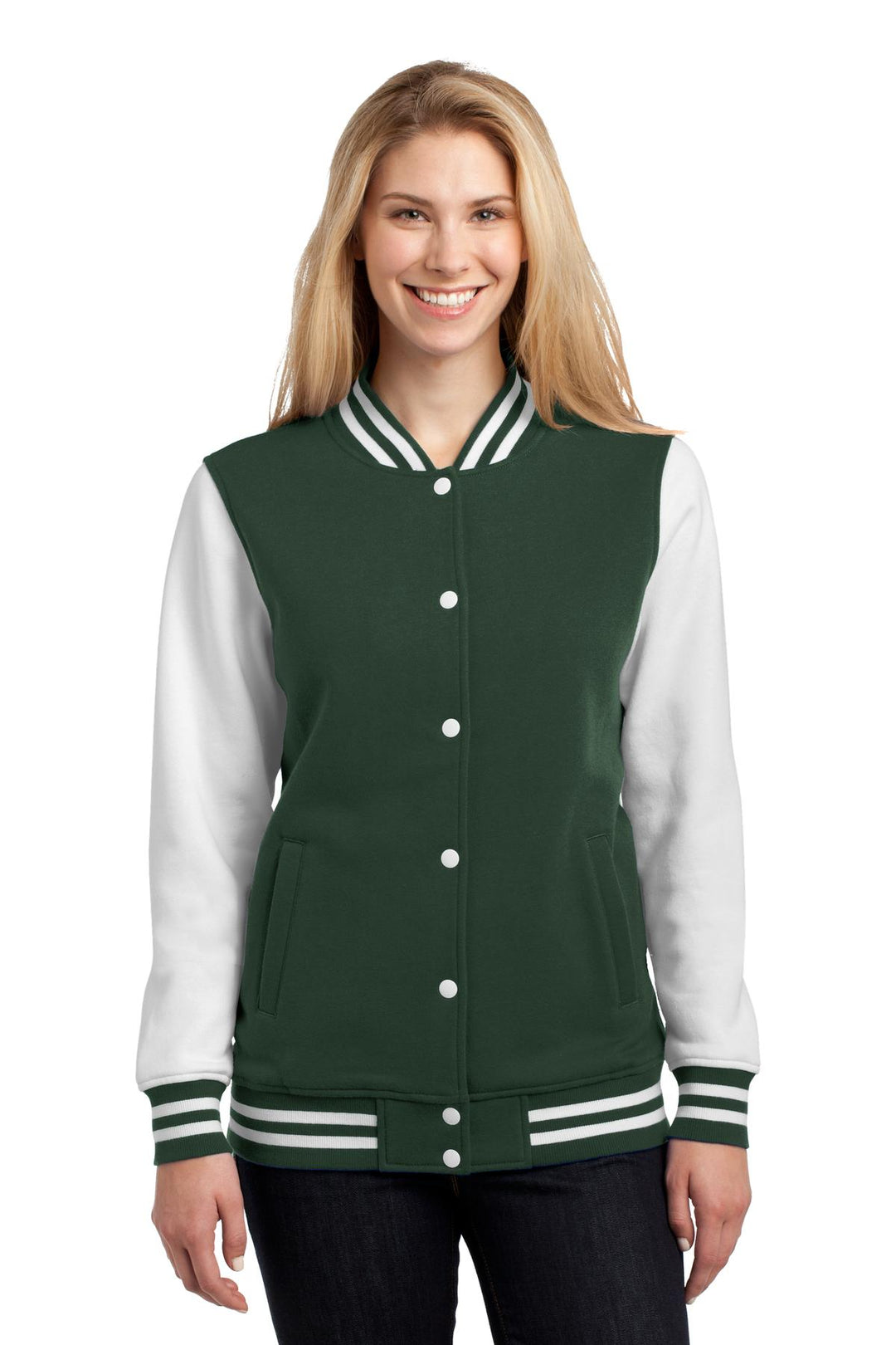 Sport-Tek Women's Fleece Letterman Jacket