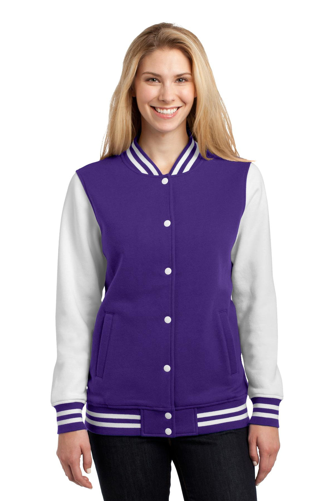 Sport-Tek Women's Fleece Letterman Jacket