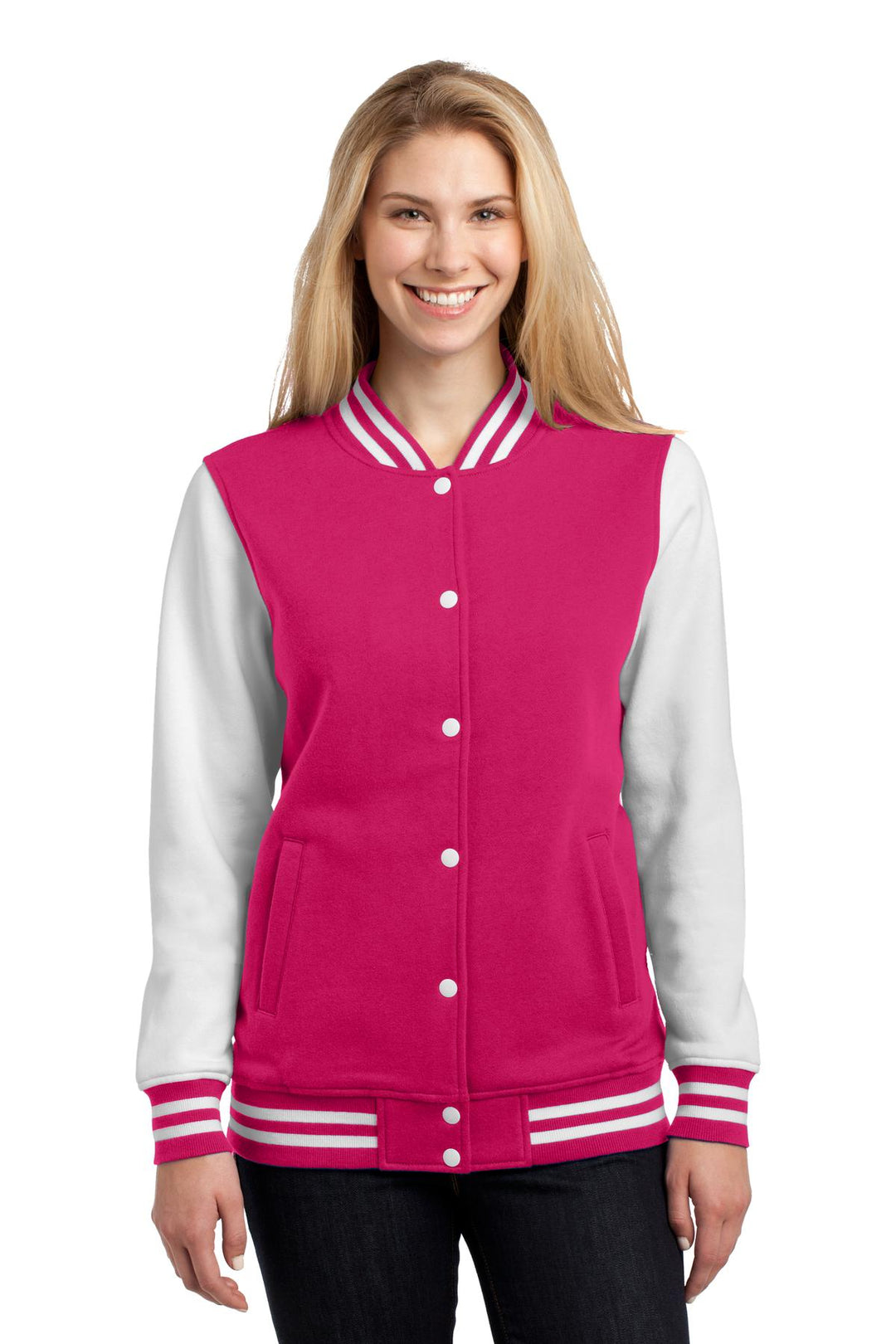 Sport-Tek Women's Fleece Letterman Jacket