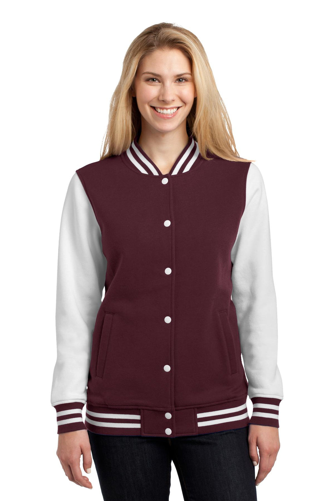 Sport-Tek Women's Fleece Letterman Jacket