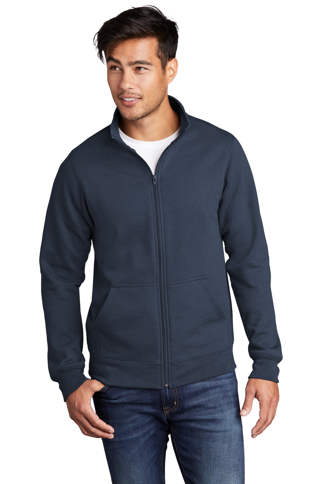 Port & Company - Men's Core Fleece Cadet Full-Zip Sweatshirt Port & Company