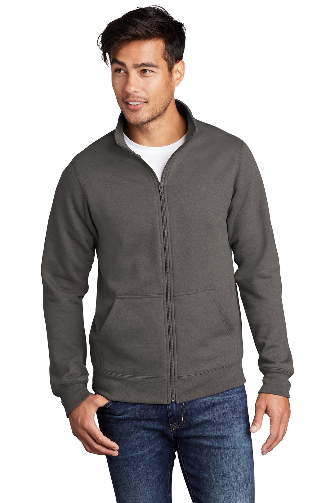 Port & Company - Men's Core Fleece Cadet Full-Zip Sweatshirt Port & Company