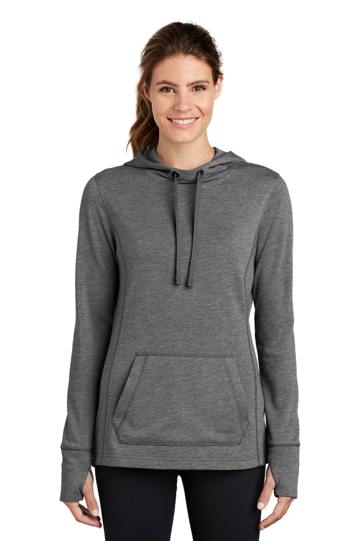 Sport-Tek Women's PosiCharge Tri-Blend Wicking Fleece Hooded Pullover LST296