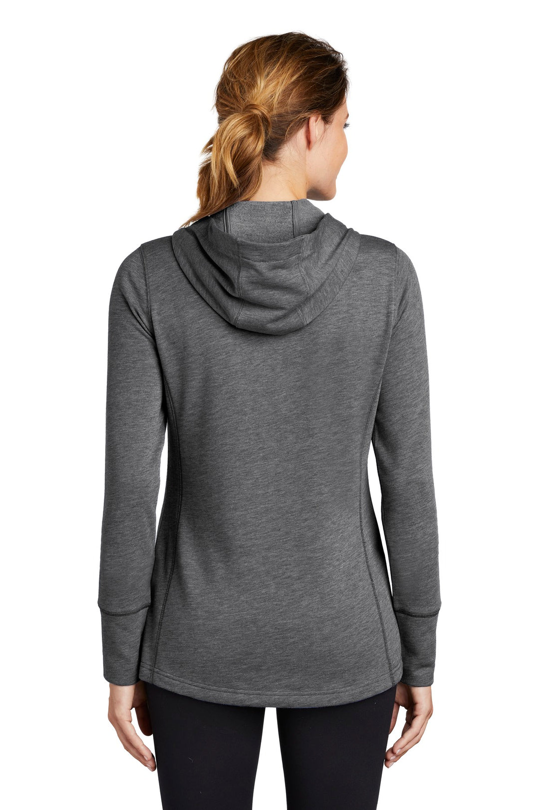 Sport-Tek Women's PosiCharge Tri-Blend Wicking Fleece Hooded Pullover LST296