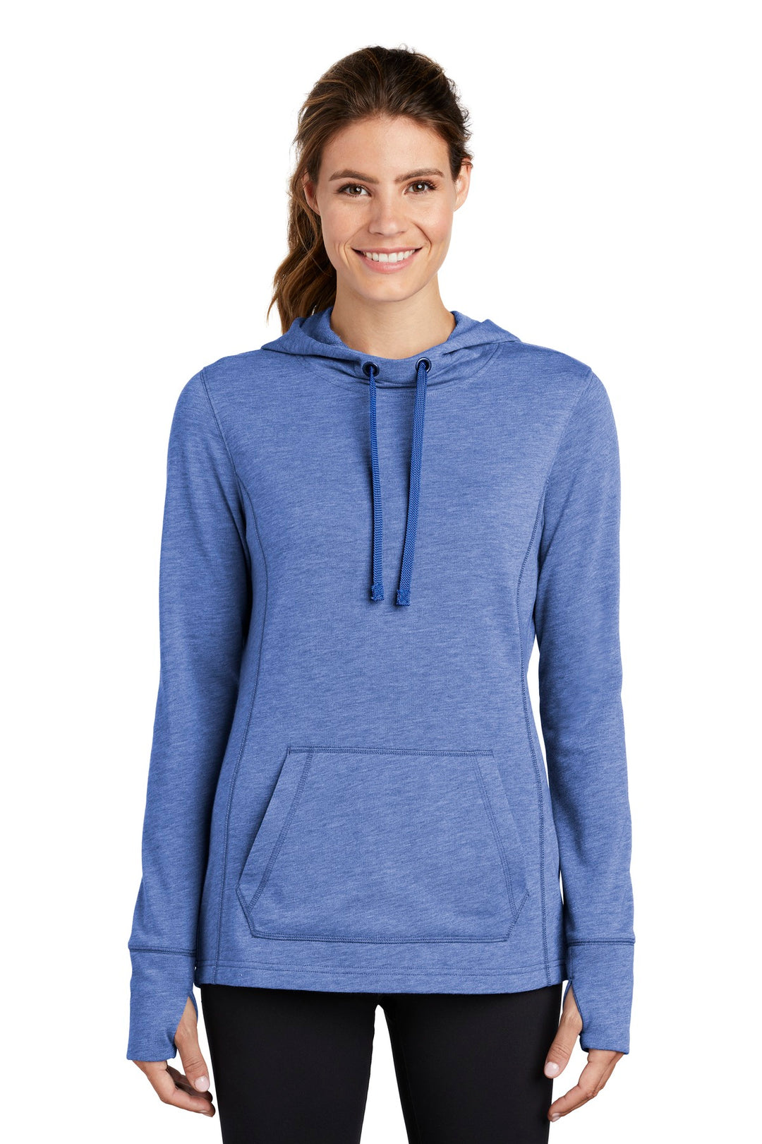 Sport-Tek Women's PosiCharge Tri-Blend Wicking Fleece Hooded Pullover LST296