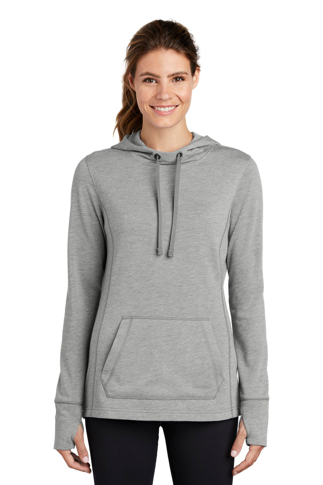 Sport-Tek Women's PosiCharge Tri-Blend Wicking Fleece Hooded Pullover LST296