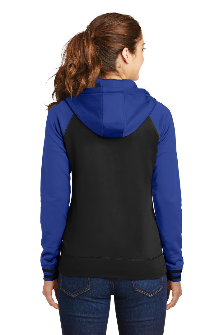 Sport-Tek Women's Sport-Wick Varsity Fleece Full-Zip Hooded Jacket. LST236