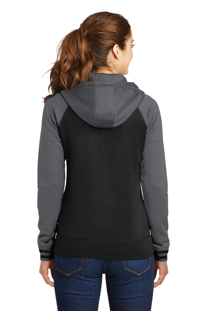 Sport-Tek Women's Sport-Wick Varsity Fleece Full-Zip Hooded Jacket. LST236