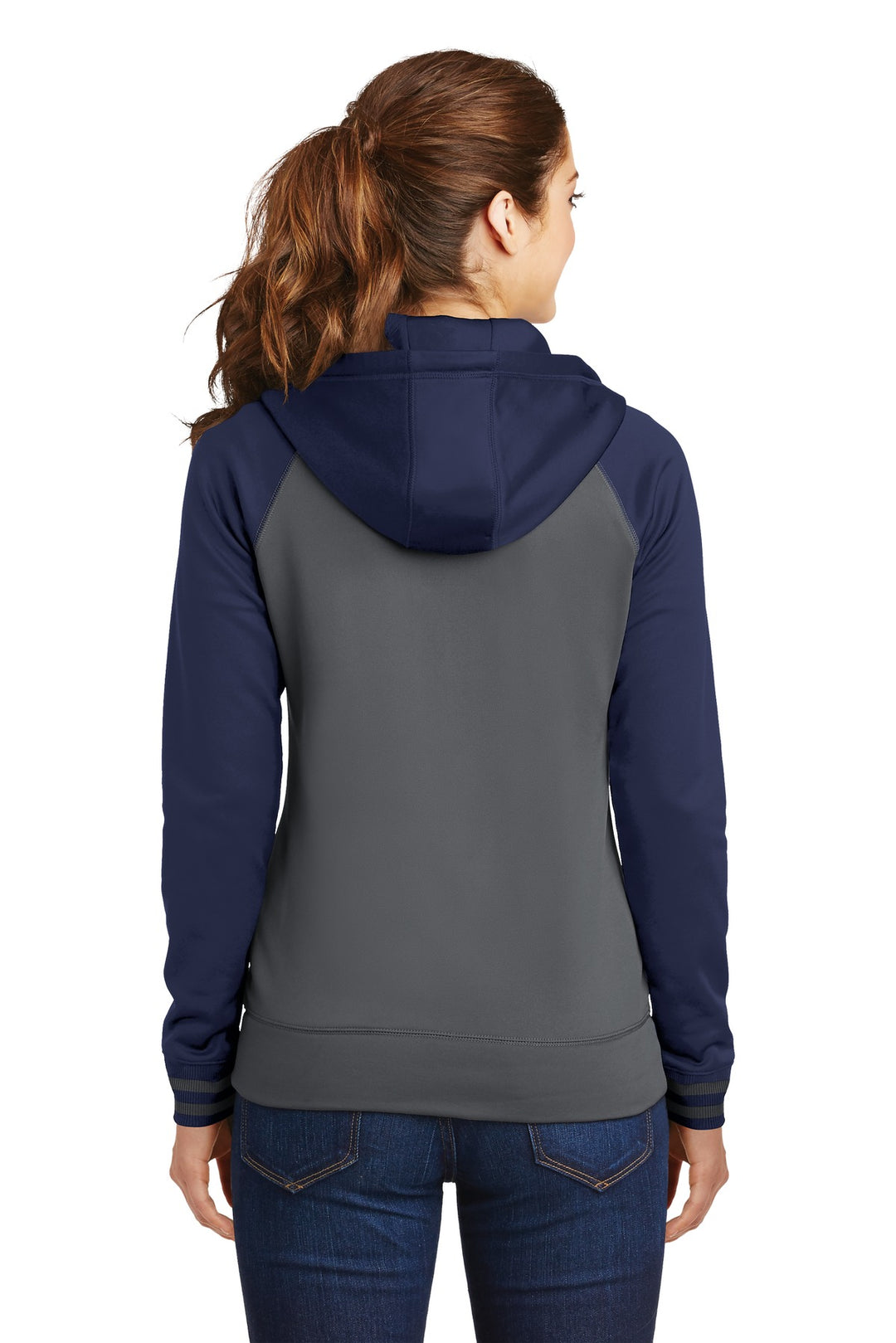 Sport-Tek Women's Sport-Wick Varsity Fleece Full-Zip Hooded Jacket. LST236