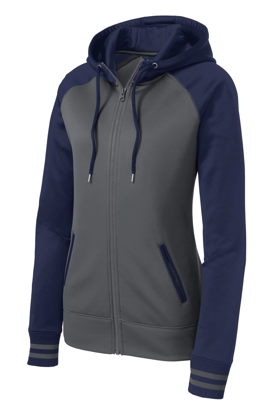 Sport-Tek Women's Sport-Wick Varsity Fleece Full-Zip Hooded Jacket. LST236